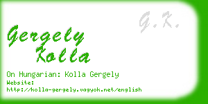 gergely kolla business card